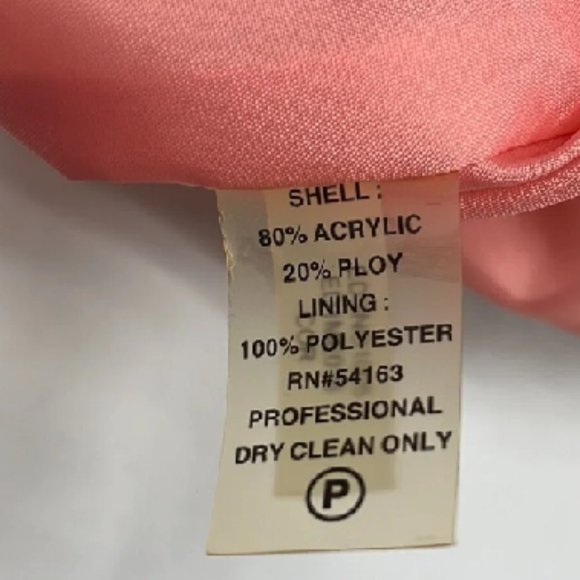 Women's Peach Tweed Sheath Shift Dress Sz 10 - Picture 6 of 6